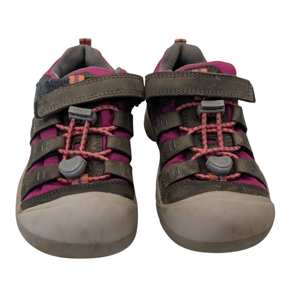 Keen Little Kids Hiking Shoes Newport Waterproof  Gray Pink Us Size Eleven